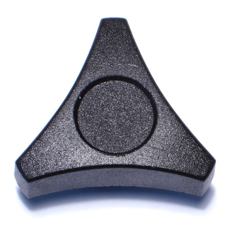 Midwest Fastener 1/4"-20 x 1-3/4" Black Plastic Coarse Thread 3-Prong Knobs 4PK 78162